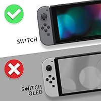 Vista 2 de eXtremeRate Placa frontal de agarre suave personalizada para Nintendo Switch Dock, brilla en la oscuridad, carcasa de repuesto negra Tótem del Reino