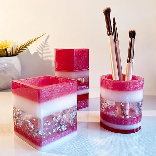 Miniatura 4 de Shotglasses - Molde de silicona epoxi para fundición de resina, hormigón, cemento, yeso DIY, altura cuboide 4.3 pulgadas