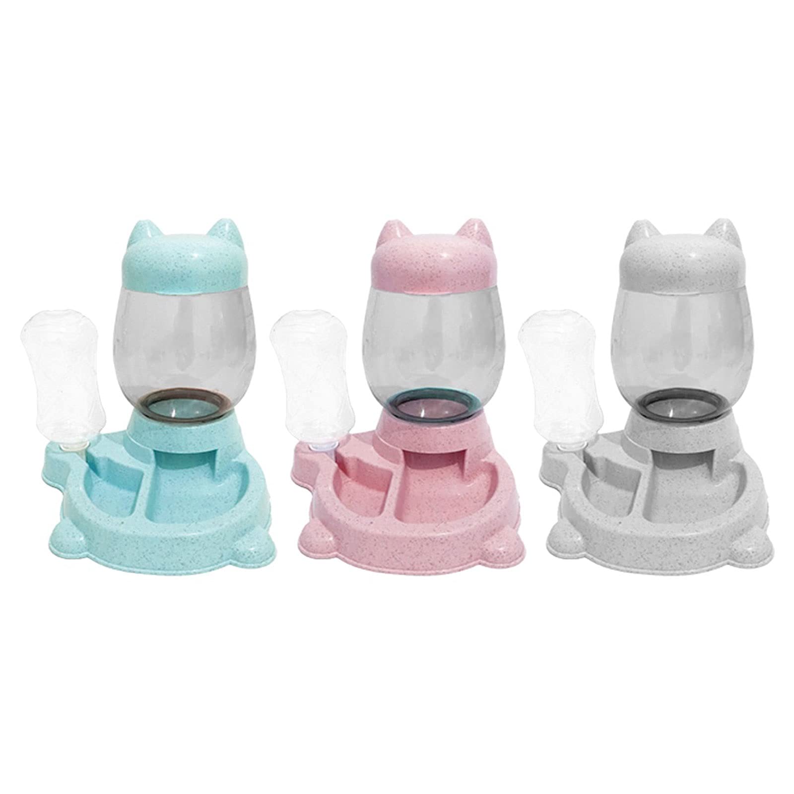 RTHGTFGW Gamelle Chien Boire Automatique Chat Chaton Distributeur d'eau Dog Food Bowl Abreuvoir Non Humide Bouche Antioverturning Pet Alimentation Conteneur (Color : Grey)