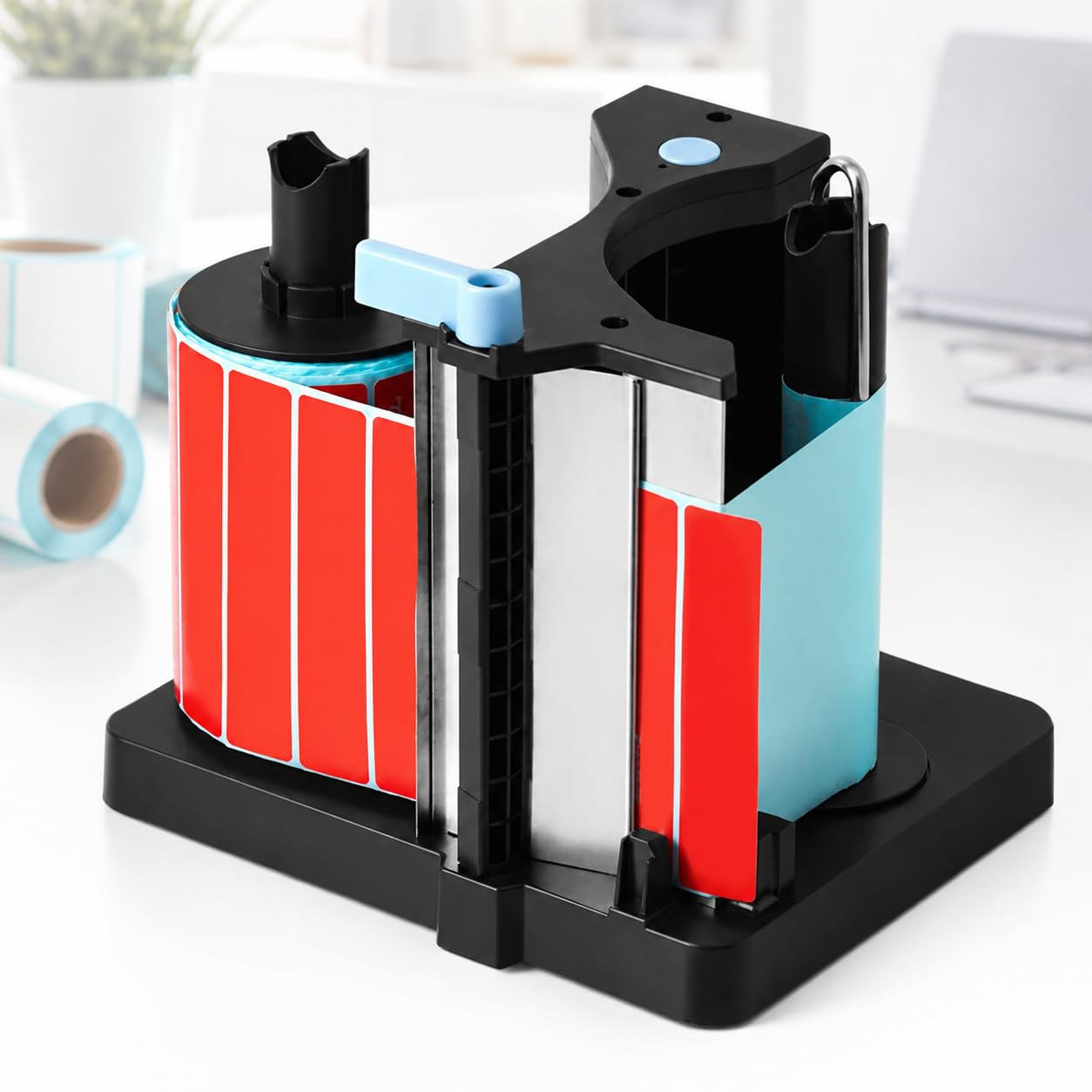 TsoLay Automatic Label Separator, Automatic Label Stripping Machine, Max Feed Diameter 120mm & Core Diameter 25-40mm, Height & Width Range 20-130mm, for Warehouses, Logistics, Factories, Offices