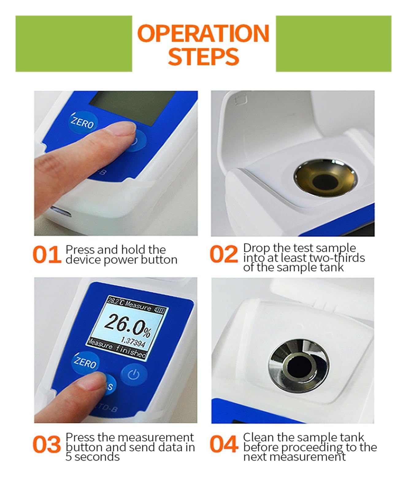 0–55% digitales Refraktometer, Schneidflüssigkeitskonzentrationsmesser, Densitometer for Emulsion, Abschreckflüssigkeit, Kühlmittel, Reinigungsmittel