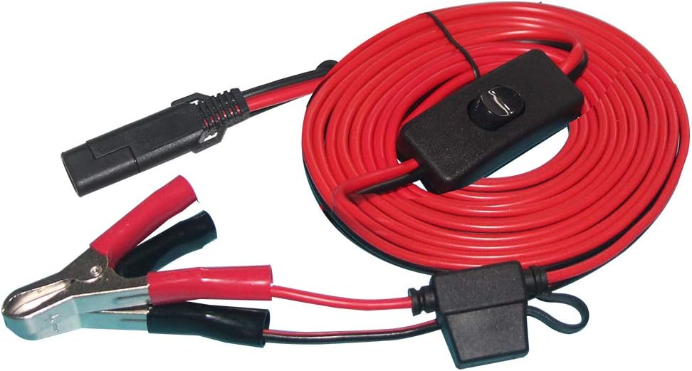 SPARKING 10FT 12V Battery Alligator Clip to SAE 2Pin Quick