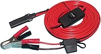 Vista 10 de SPARKING Clip de cocodrilo de batería de 1.5 pies y 12 V a SAE 2 pines, cable de desconexión rápida SAE a cable de abrazadera de batería, fusible