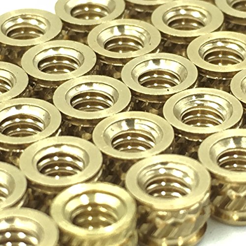 #4-40 X 0.135" Qty 50 Threaded Heat-Set Inserts Used For Connecting 3D Printed And Injection Molded Parts. #TOP1