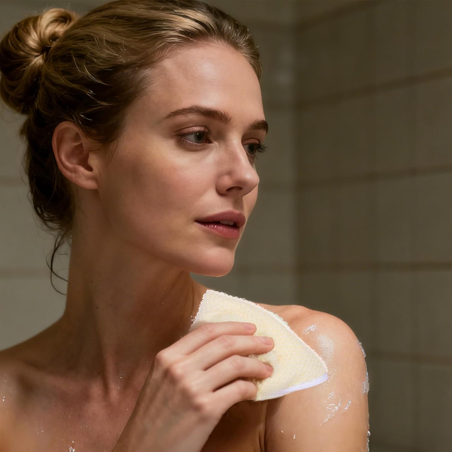 Sucrain 5 Pacs Exfoliating Face and Body Wash Cloths Towel Weave Bath Exfoliating Scrub Massage Bath Towel Cloth for Women and Men - Image 5