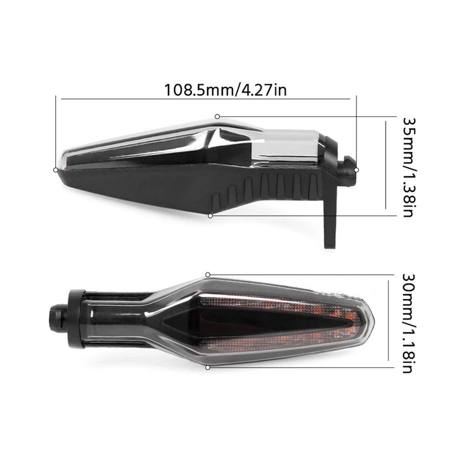 Moto Indicatore Indicatori Indicatore Luminoso di Svolta per Moto Lampada Lampeggiante Impermeabile per B&MW S1000 RR G310GS G310R R Nove T Scrambler Puro Urbano Luci Stop(Fumo 4 Pezzi)