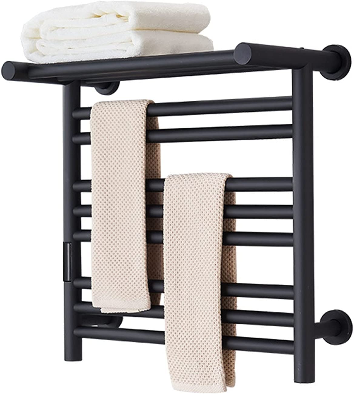Amazon.co.jp: Electric Towel Warmer, Electric Bathroom Heated Towel Rail  Radiator, 304 Stainless Steel Heated Towel Warmer, 80W Wall Mount  Thermostat Towel Drying Rack, 6 Polishing Bars, 720X560x125mm, Plug i  (Matte Black Hardwired) :