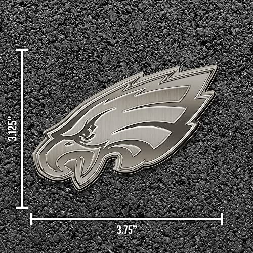 Image of Rico Industries NFL Football Standard Oval Antique Nickel Auto Emblem for Car /Truck /SUV
