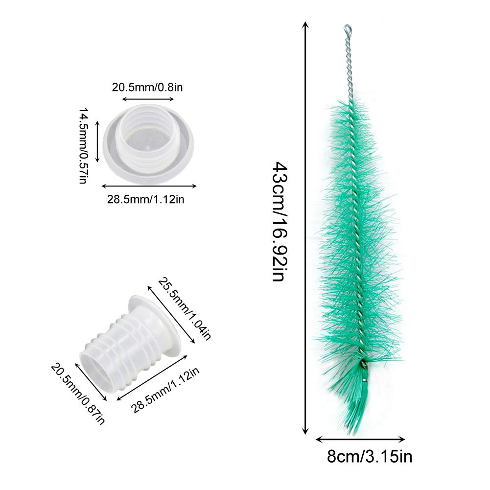 EQLEF® PC 2 de largo no perder el pelo Botella duradero Cepillo y cepillo de la botella de vino 43CM / 16.9pulgadas