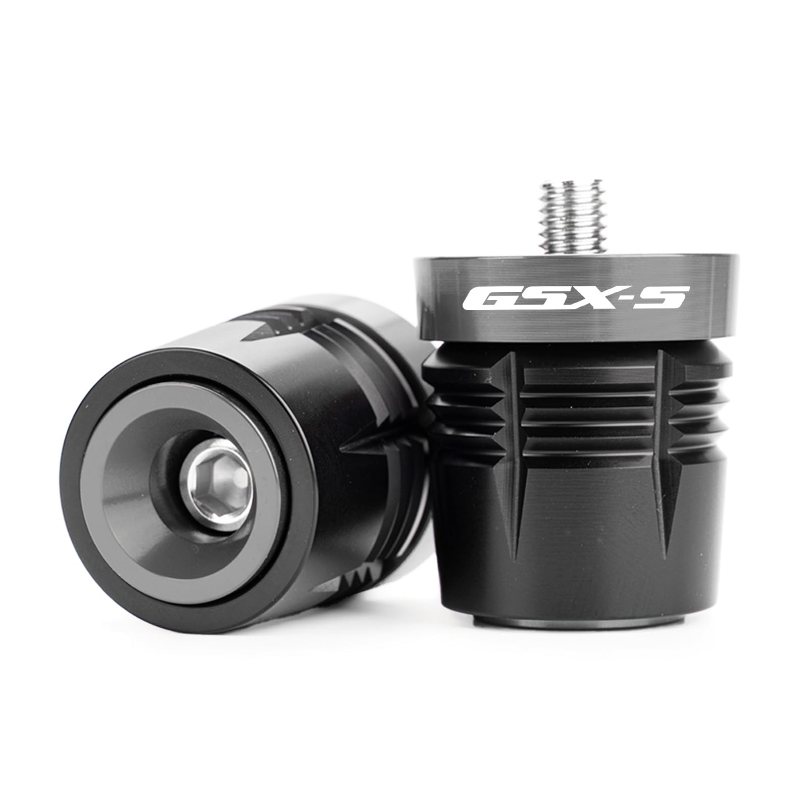 Protezioni Manubrio Moto Per SUZUKI GSX-S750 GSXS750 GSX-S1000 GSXS 1000 750 GSX 750 1000 S TUTTO R/X L'ANNO Manopole Manubrio CNC Bilanciate Con Cursore per Estremità Manubrio (Grigio)