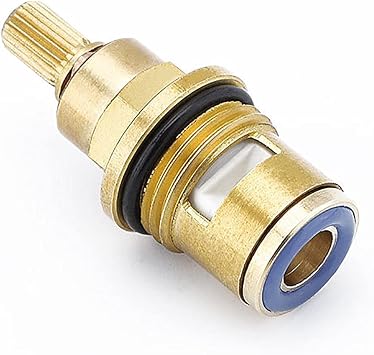 Replacement Brass Faucet Valve Ceramic Stem Disc Cartridge Faucet Valve Quarter Turn G1 / 2"For bathroom kitchen tap - 1 Pair Hot & Cold-blue