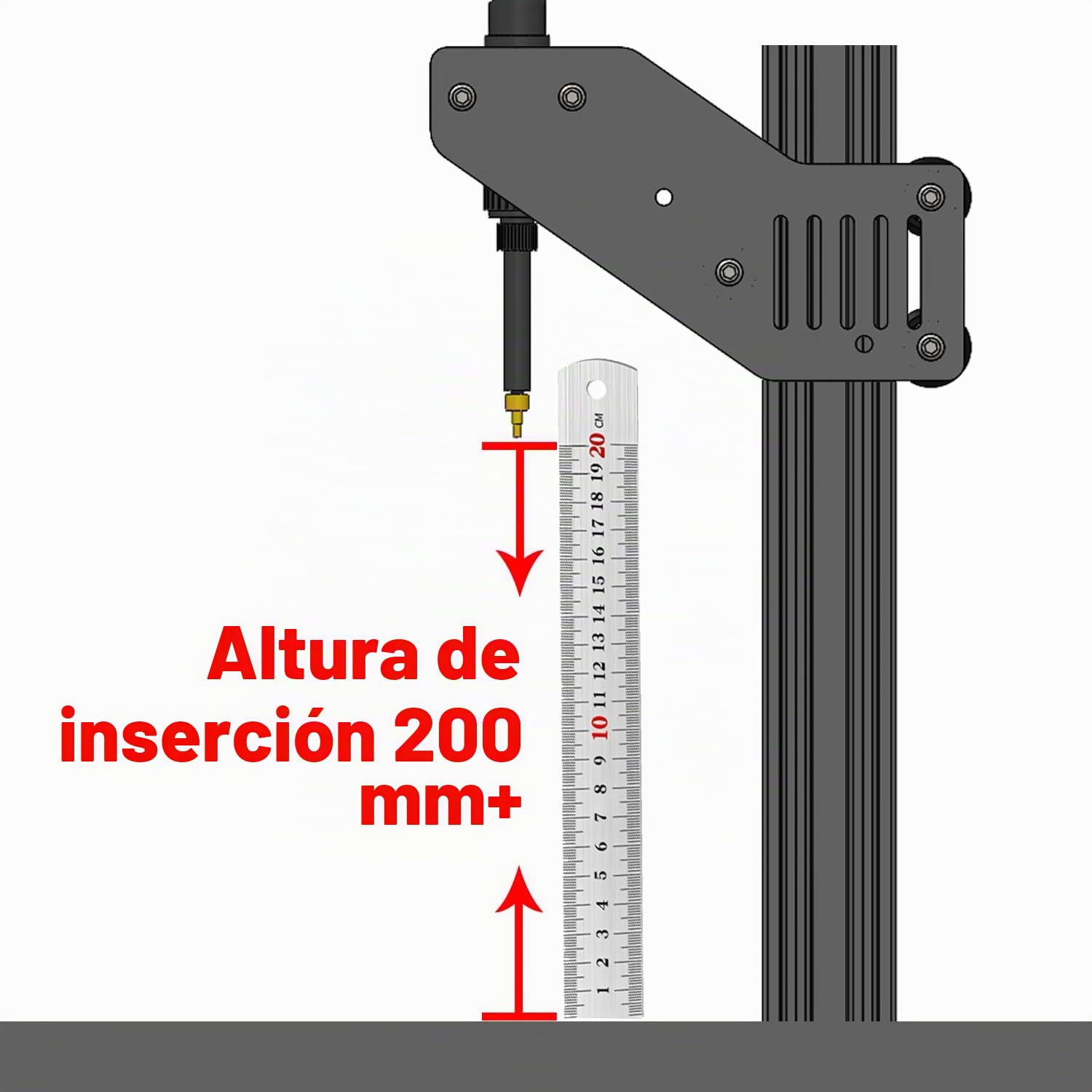 Máquina de prensado de calor vertical, herramienta de inserción de latón, insertos de latón 3D, punta de inserción para tuercas moleteadas M2/M3/M4/M5/M6 (1/4)/M8 (ZW12Pro)