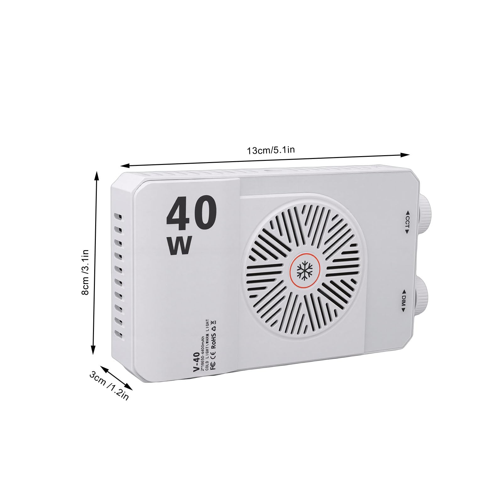 Asixxsix Pannello Luci Video RGB, 120 LED 40W 14000LX 2500-9000K CRI96+ Luce di Riempimento con Batteria 4400mAh Fascio Ampio 160°, per Creatori di Contenuti Fotografici