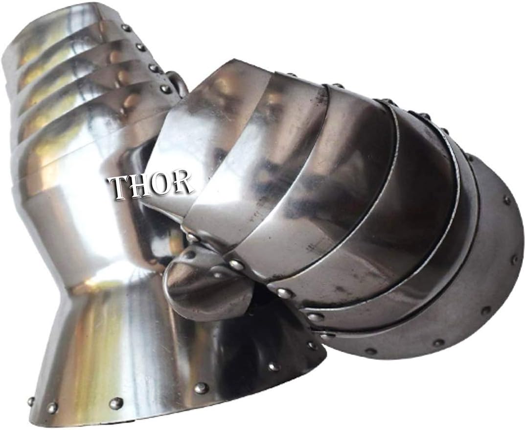 THOR INSTRUMENTS Medieval Armor Functional Gauntlets Reenactment 18G Steel SCA LARP Rustic Vintage Home Decor Gifts