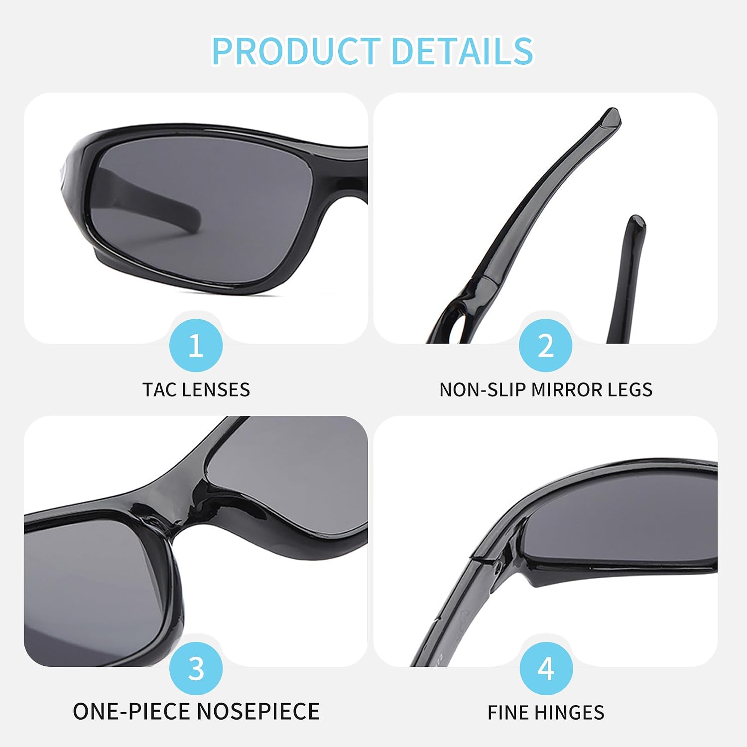 SooGree Kids Sunglasses Sports Polarized Sunglasses UV Protection Sunglasses Youth Baseball Shade Sunglasses Unbreakable
