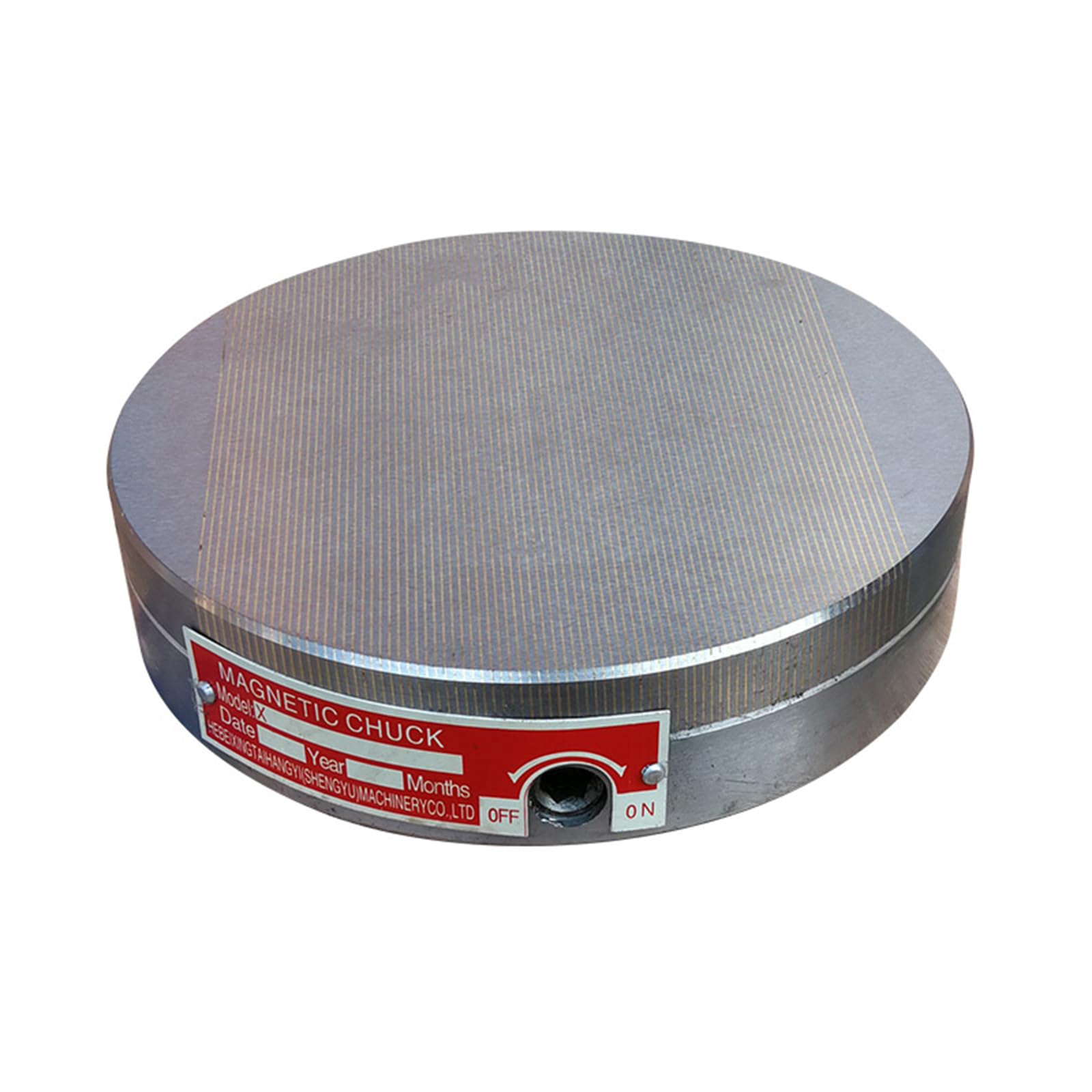 Stały uchwyt magnetyczny, średnica 10 cm, wytrzymały, niedeagnetyzujący, siła ssania 120 N/cm², bez zasilania, do strugarek i frezarek