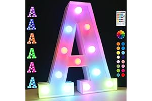 Light Up Marquee Letter Lights 24" Tall 18 Colors Changing Alphabet Letter...