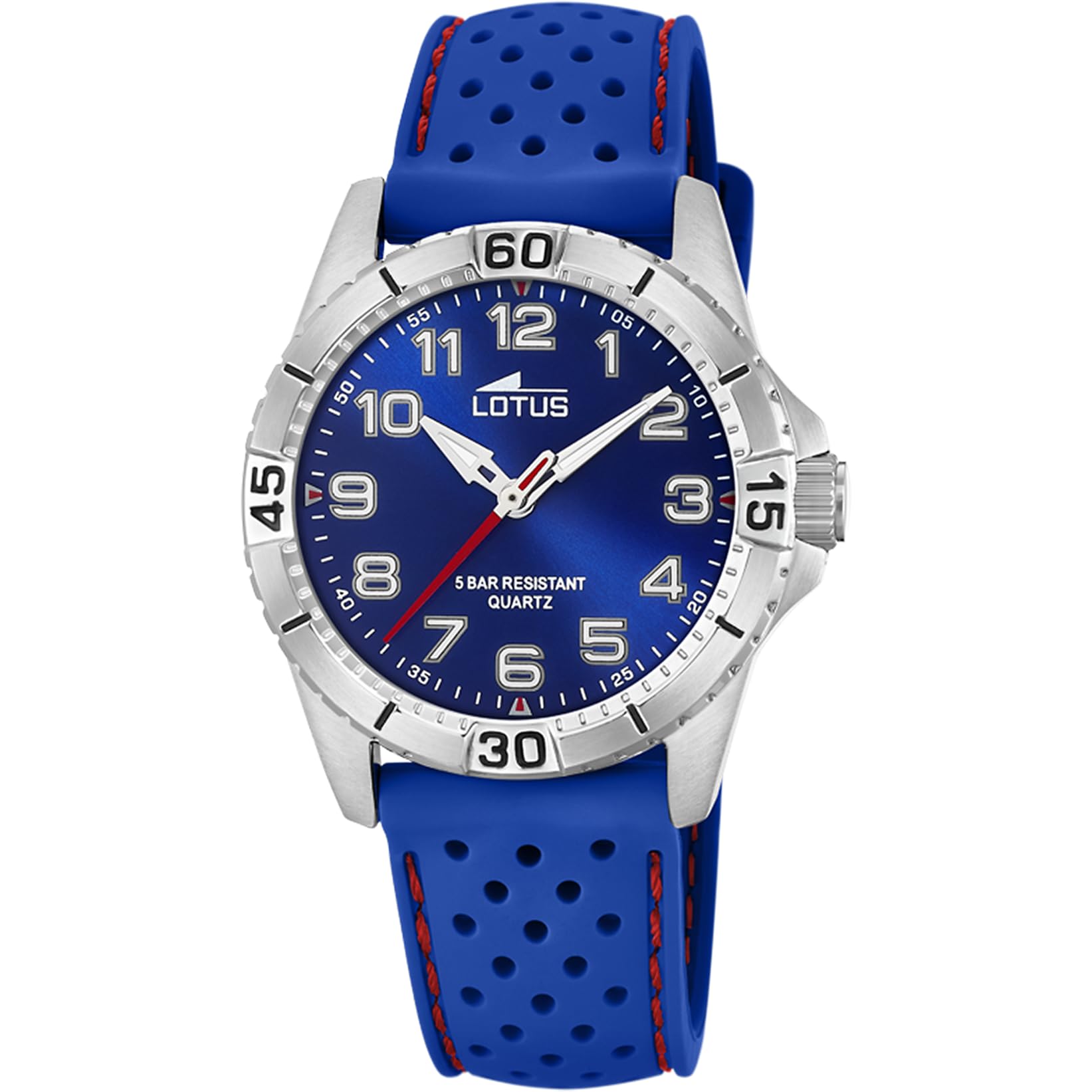 LOTUS Orologio Bambino Analogico in Acciaio Inossidabile e Gomma Blu | Movimento al Quarzo, Orologio Bambino, Vetro Minerale ad Alta Resistenza, Impermeabile 5 ATM 18663/2