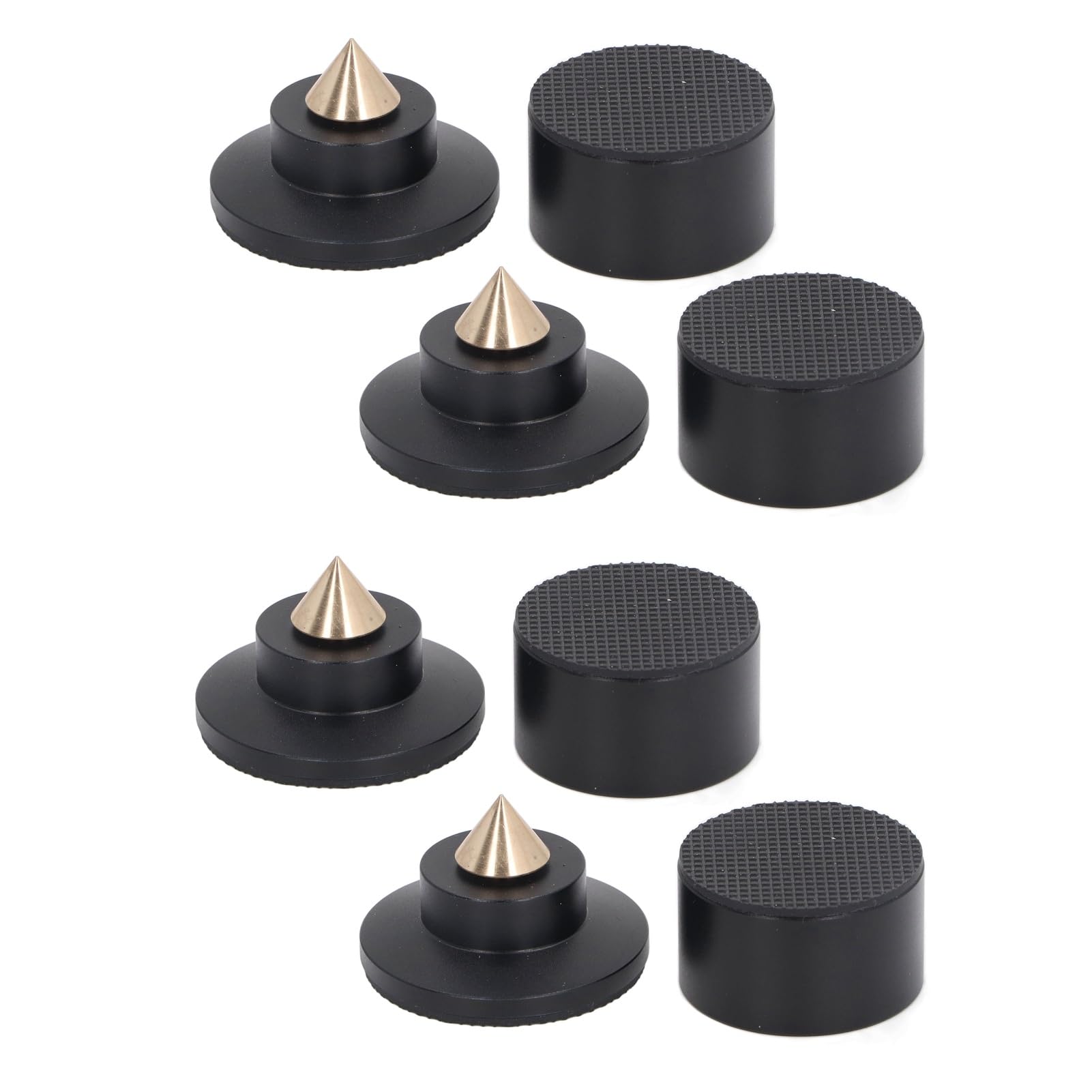 Altoparlante Isolamento Piedini di supporto Pad Antiurto Antiscivolo Smorzatore di vibrazioni in metallo Riduttore di risonanza Accessori 4 set per giradischi Amplificatore CD