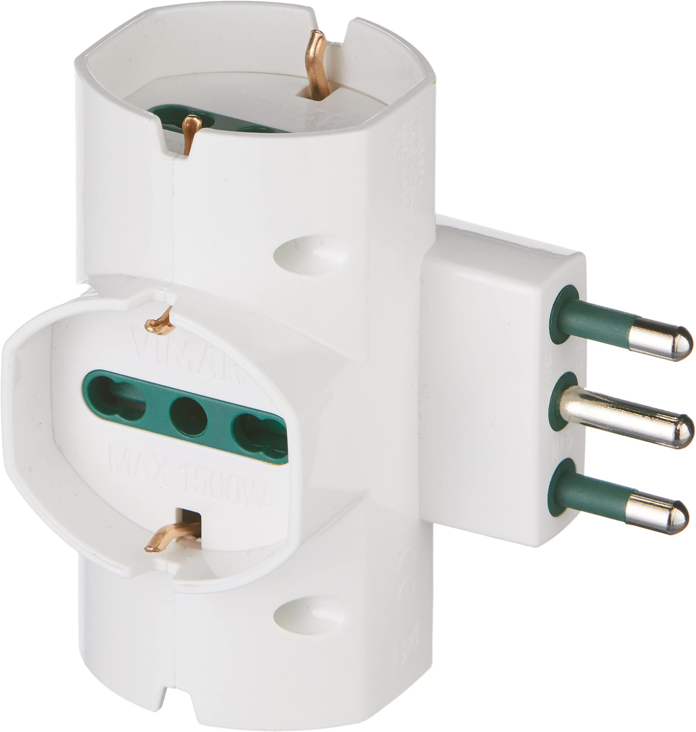 Vimar Adattatore Presa Tedesco/Francese A Italiana - Sicury, 250V, 1500W, Pacco Da 3 - Foto 13