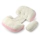 Frido Maternity Pillow | Dual Pregnancy Wedge Pillows for Back & Belly Support | Adjustable Butterfly Design | Travel-Friendly Pregnancy Pillow | Hypoallergenic Organic Cotton Cover, Baby Pink Product Image 1