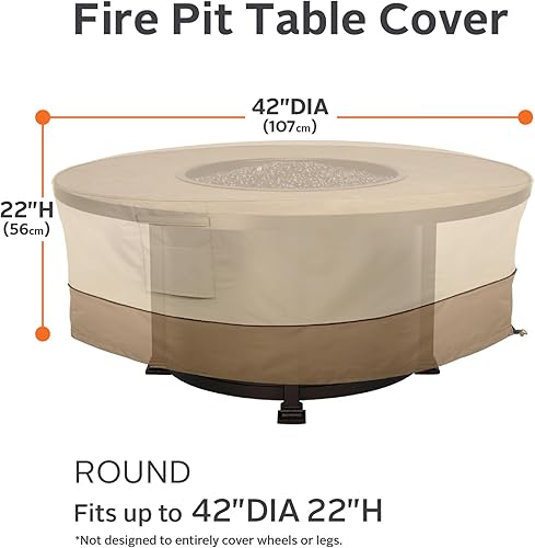 Miniatura 3 de Classic Accessories funda redonda para mesa brasero de veranda de 42", 42", Pebble