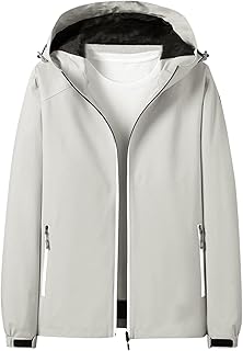 Rain Jacket Men's Softshell Jacket Waterproof Breathable Green Bomber Jacket with Hood Men's Transition Jacket with Hood North Face Hiking Jacket Lightweight Transition Jacket Functional Jacket Trek