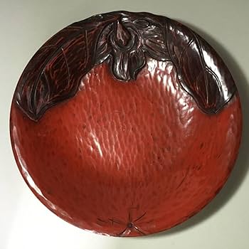 Amazon.co.jp: 鎌倉彫柿型菓子鉢 寶泉堂和菓子 菓子器 菓子皿 漆