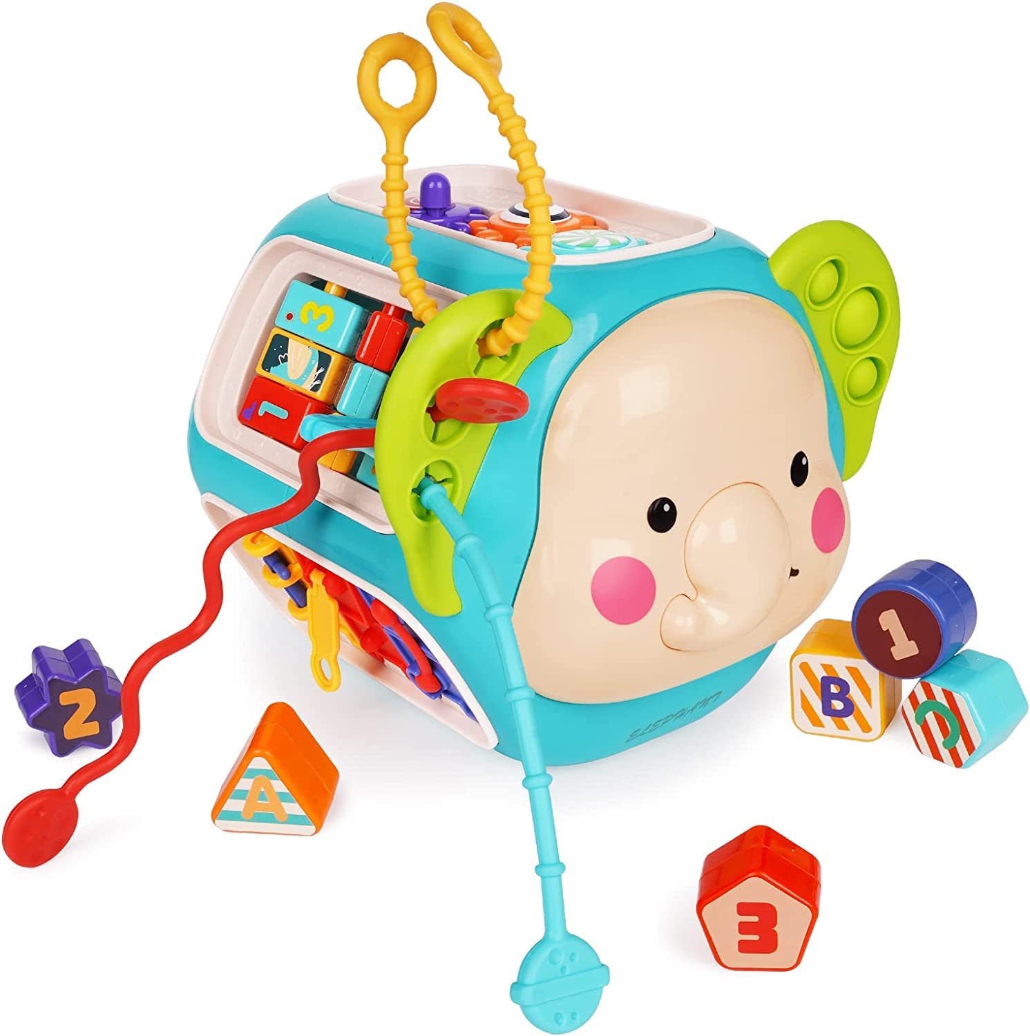 AM ANNA 10 in Baby Sensory Montessori Toy, Shape Sorter and Sensory Play Educational Toy for Babies and Toddlers with Music & Light,Early Education Toys for 1 2 3 Year Old