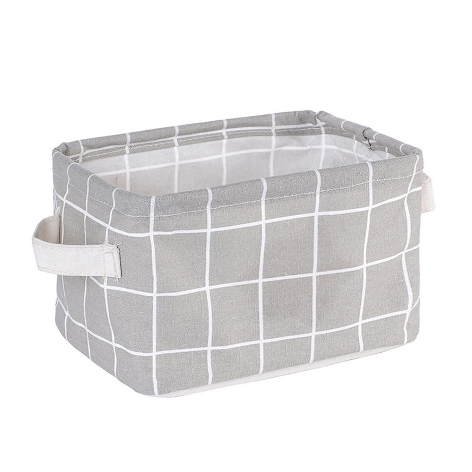 JINGYAN Storage Boxes Linen Storage Box Sundries Basket(2)