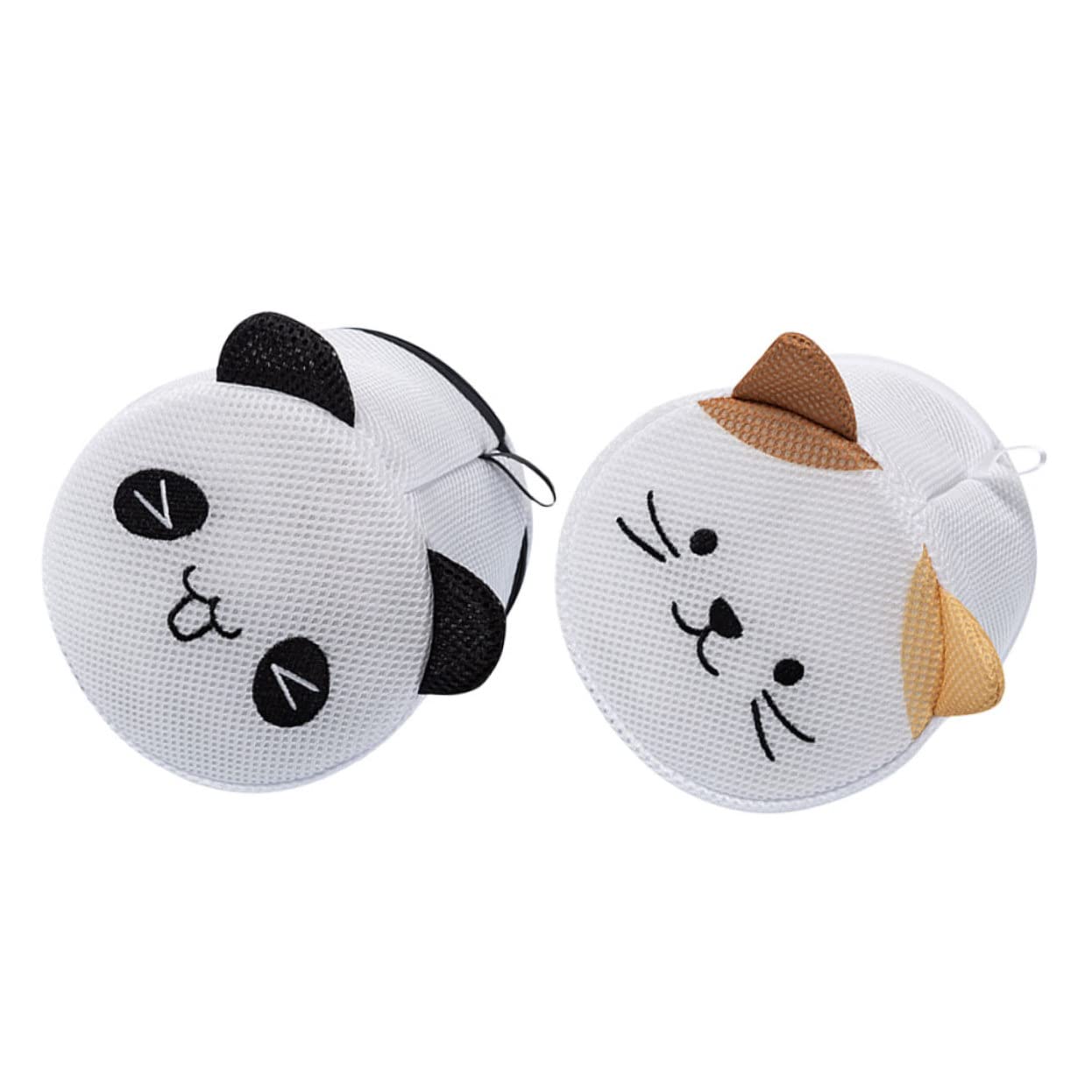 DOITOOL 6pezzi Borsa Per Lavaggio Rete Con Cerniera Sacchetto Per Biancheria e Lavatrice Per Calze Guanti e Intimo Design Carino Tema Gatto Per Viaggi e Campeggio