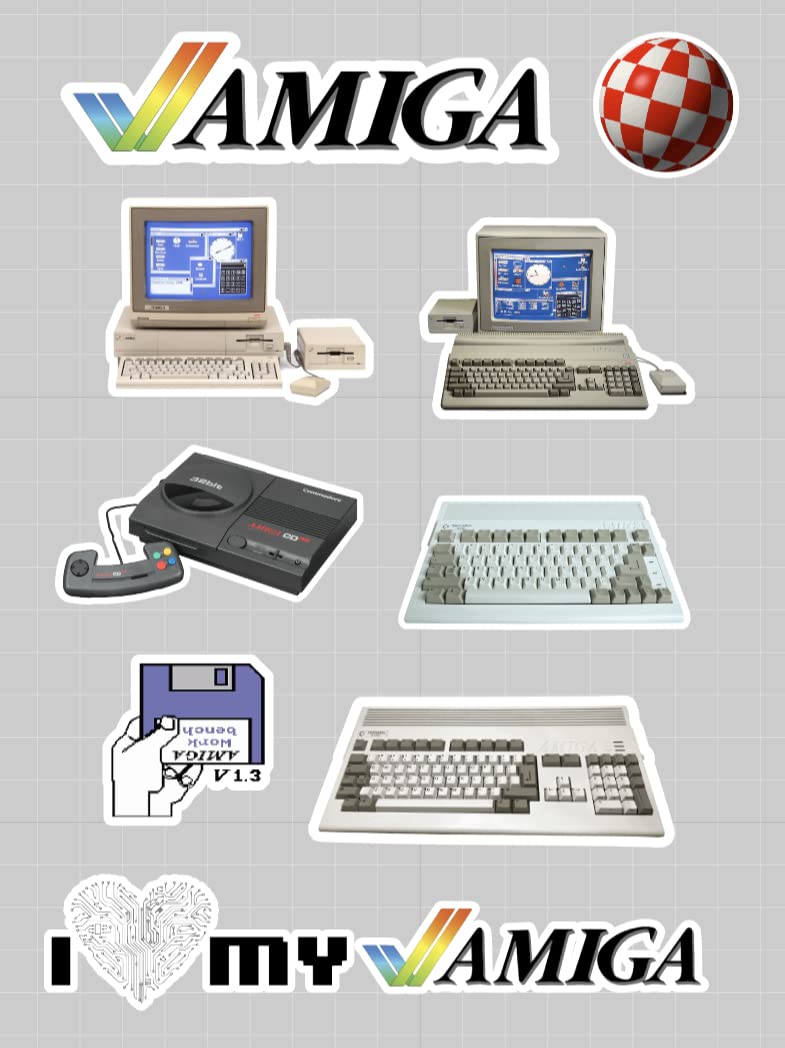 TAR Amiga Computer Stickers - Retro Collectable - A1000, A500, A600, CD-32 & More