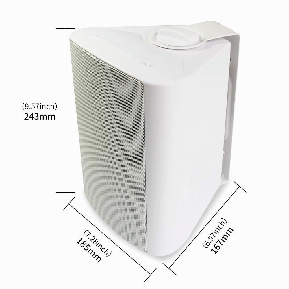 Herdio Altavoces para Exteriores, 200 vatios, 5.25 Pulgadas, Altavoz al Aire Libre, Impermeable para Patio, Interior y Exterior, Blanco