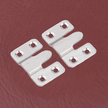 Flush Mount Bracket, Tiberham Interlocking Photo Frame Hook, Heavy Duty Picture Hanger Z Clip Bracket for Large Picture Display Art Gallery Wall Mount Hardware (5 Pairs)