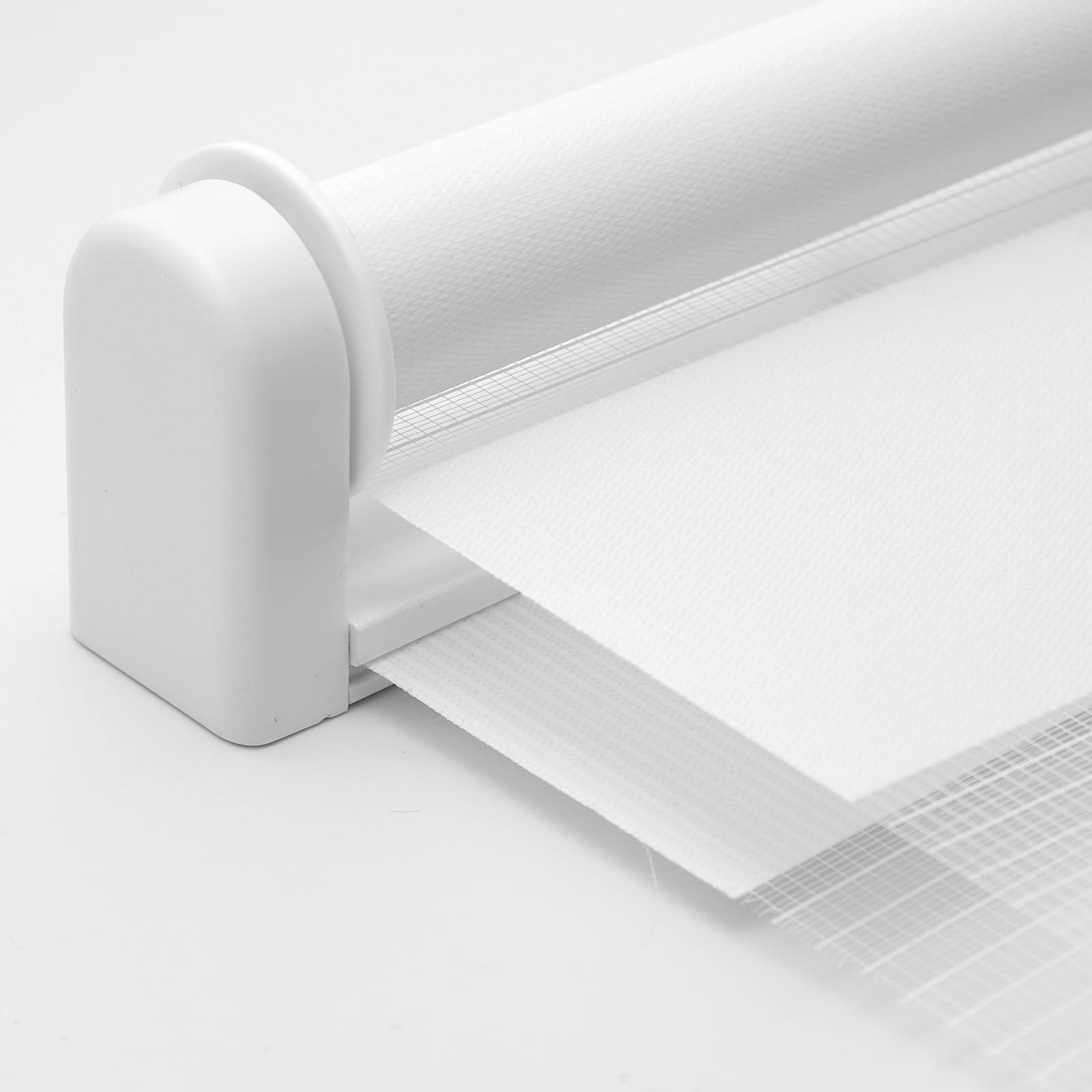Sekey Doppia tenda a rullo, fissaggio senza fori, 45 x 150 cm, colore bianco