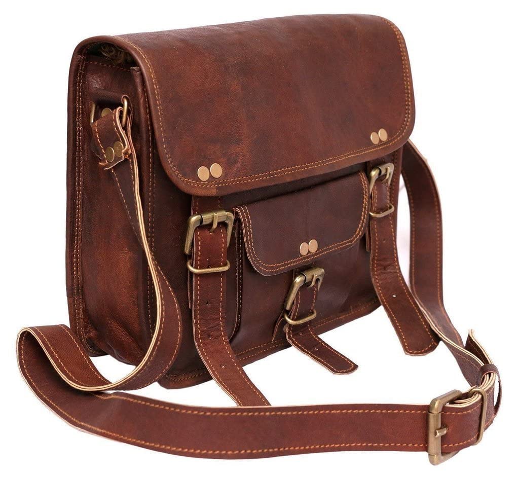 zxc 13 inches Vintage Leather Messenger Bag-picture-36