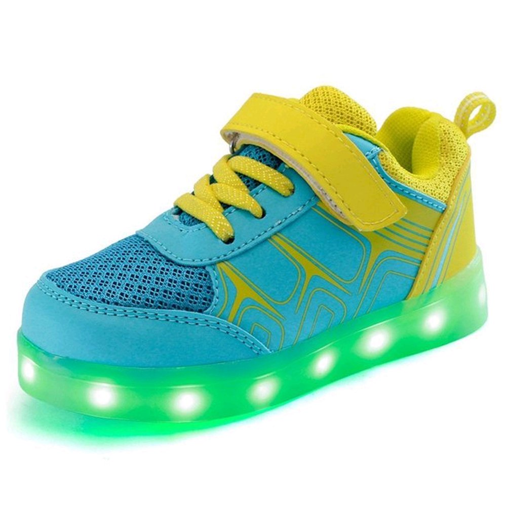 Zapatos LED para niños y niñas con carga USB, color, talla 28 EU
