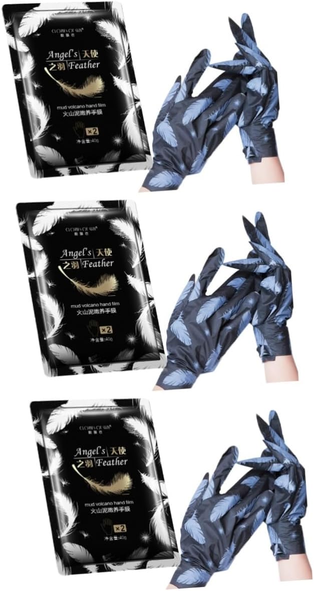 FRCOLOR 3 Pairs Gloves Hand Mask Exfoliating Mask Hand Peeling Mask Short Foot Mask