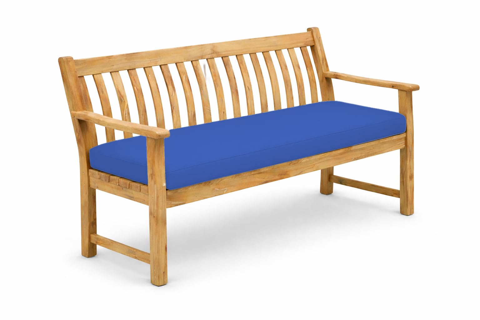 TT ThreadTrade® Waterproof Garden Bench Cushion, Thick Padded Outdoor Seat for 2 & 3 Seater, Durable & Weather Resistant (Blue, 16 × 42 × 2 inch (2 Seater))