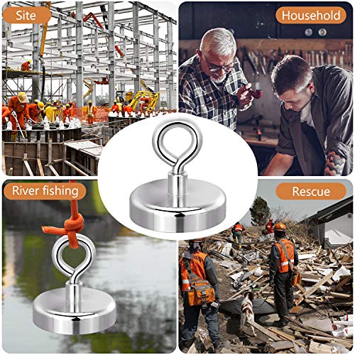 image for HHOOMY Super Strong Neodymium Fishing Magnets,330 lbs Pulling Force Ra