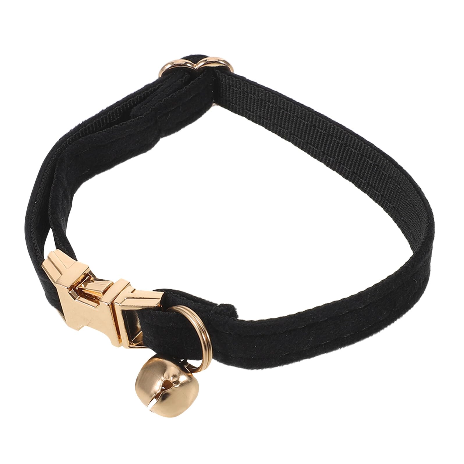 DOITOOL Collier Ajustable Velours avec Clochette pour Chat Collier Doux et Élégant avec Fermoir Doré pour Chatons et Petits Chats