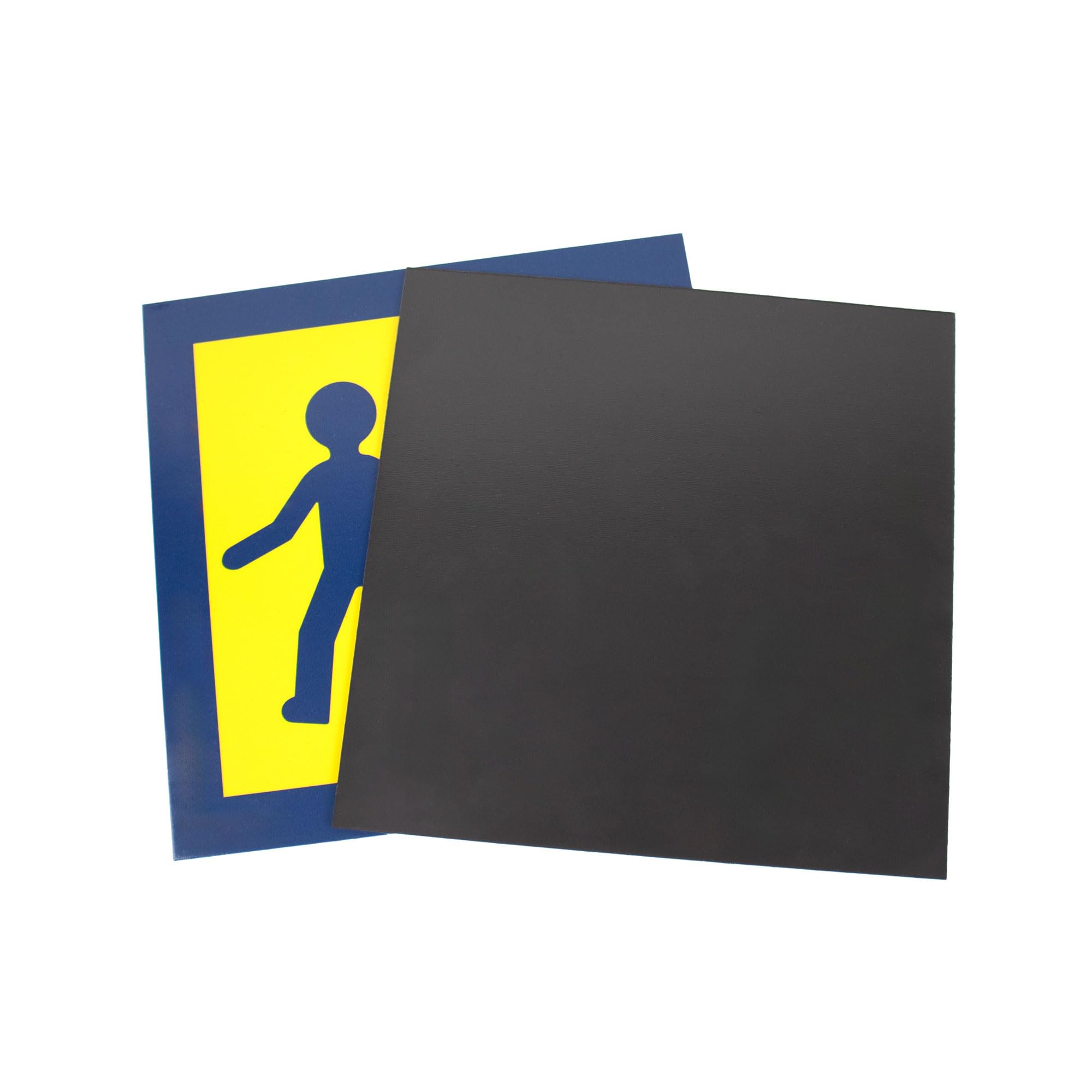 Magnet de véhicule Transport d'Enfants rétro-réfléchissant - Panneau magnétique amovible pour carrosserie acier (Fond jaune rétro-réléchissant, 25 x 25 cm)