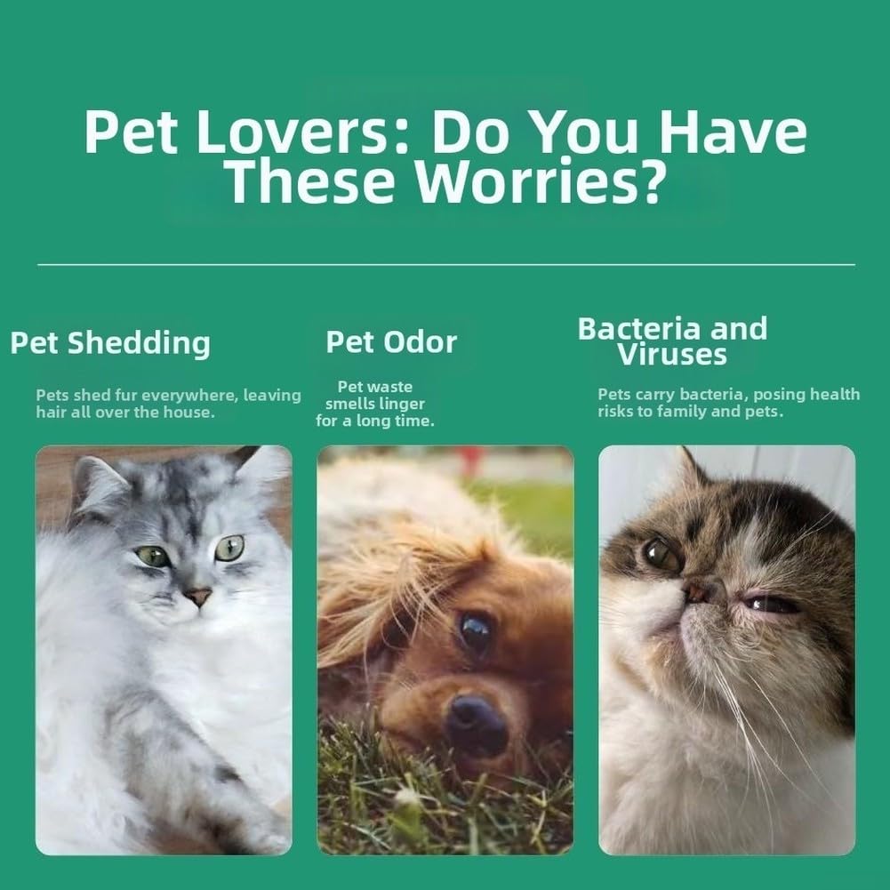 Purificador de aire inteligente para mascotas con filtración avanzada para eliminar el pelo de mascotas, el polvo y la caspa con pantalla táctil y modo nocturno silencioso para hogares