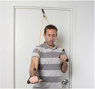 CanDo 10-5043 Tubing Shoulder Pulley Exerciser, Heavy, Blue