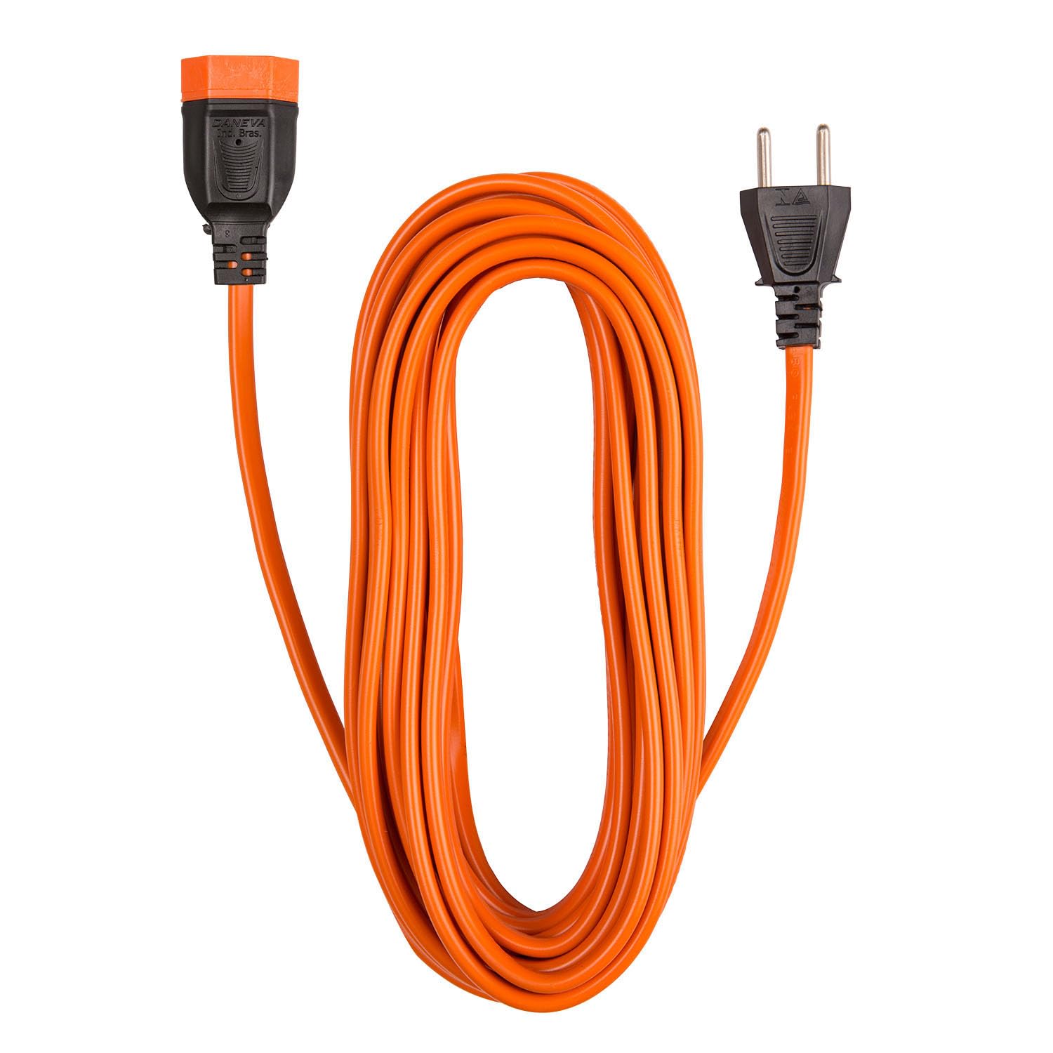 PROLONGA HARDWORK PP 2X2,50mm² - 2 PINOS - 20 AMPERES - LARANJA