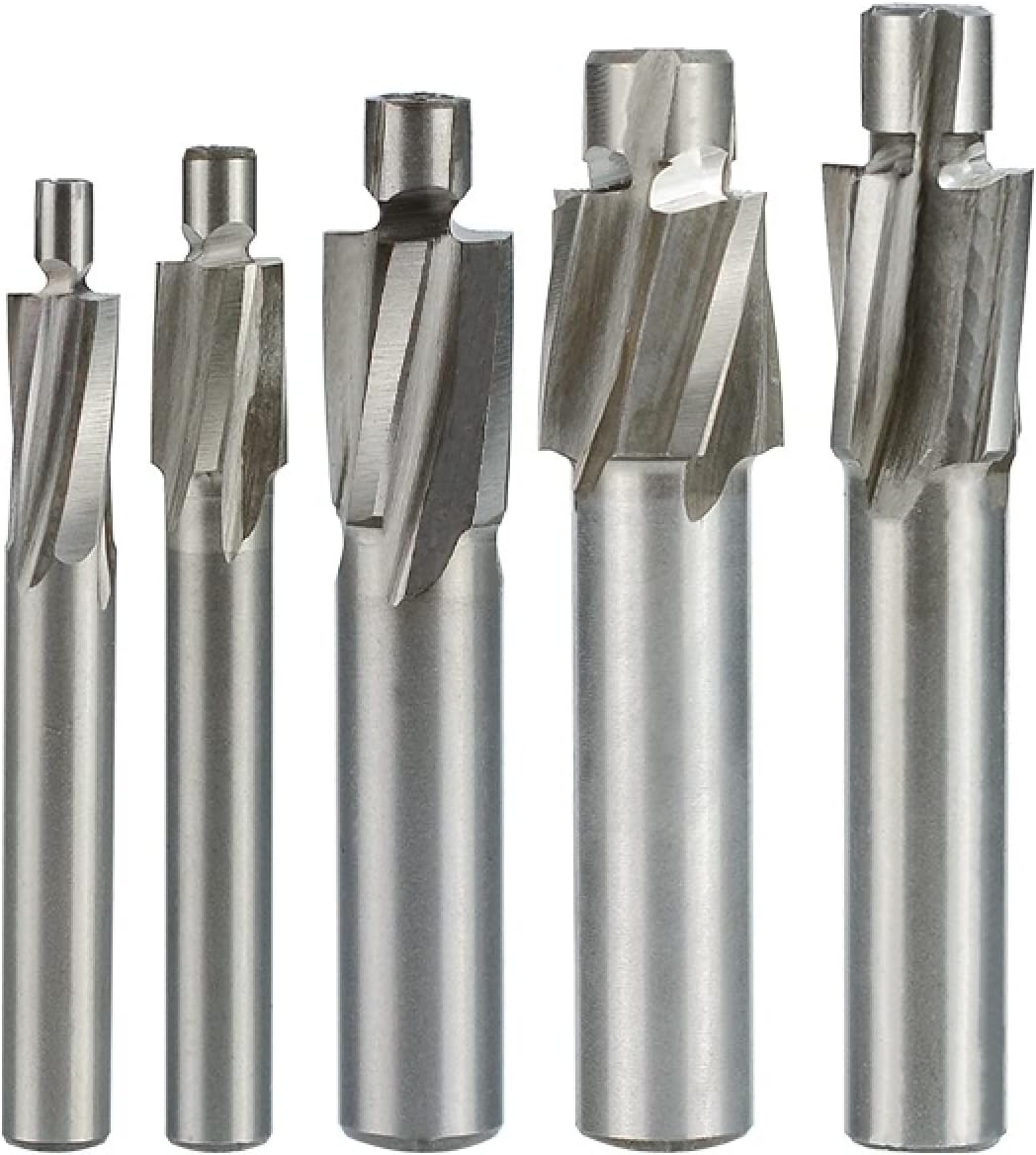 Drill Bit HAMPTON 4 Flute Counterbore End Mill M3-M16 Pilot Slotting Tool Milling Cutter Countersink End Mills Pilot Hole HSS Cutter,M14.4x24x12x90