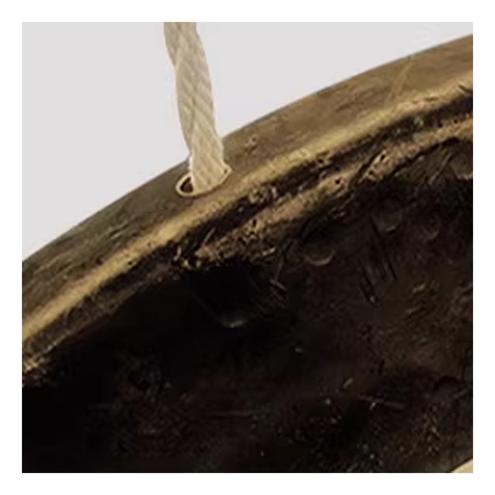 Gong de bronce tradicional, instrumento de percusión de platillos de mano para decoración del hogar, ambiente de fiesta, mejora las celebraciones con sonido brillante, viene con batidor