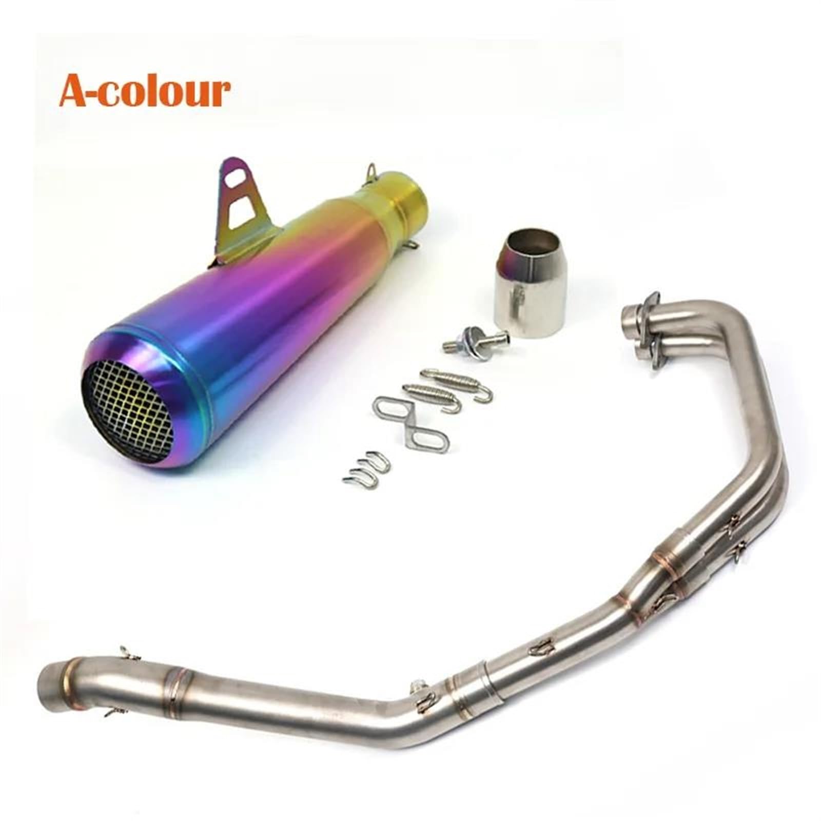 Tubo De Escape De Motocicleta Tubo De Enlace Central Delantero Sistemas Completos Piezas Modificadas para Y&amaha MT03 MT-03 YZF R3 R25(A-Colour)