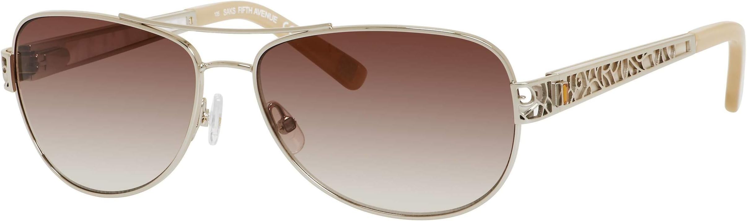 SAKS FIFTH AVENUE Sunglasses 81S 03Yg Light Gold 57MM