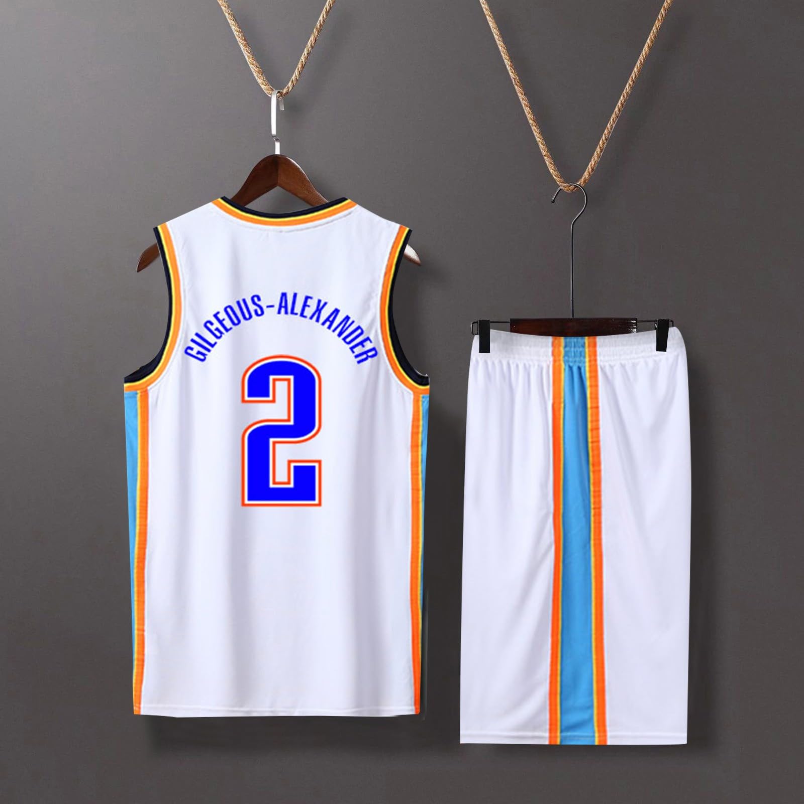 2 Pièces Maillot et Short de Basketball Enfant/Adulte 2024 - Ensemble Sans Manches